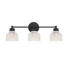 Meridian M80035MBK Three Light Bathroom Vanity Light in Matte Black