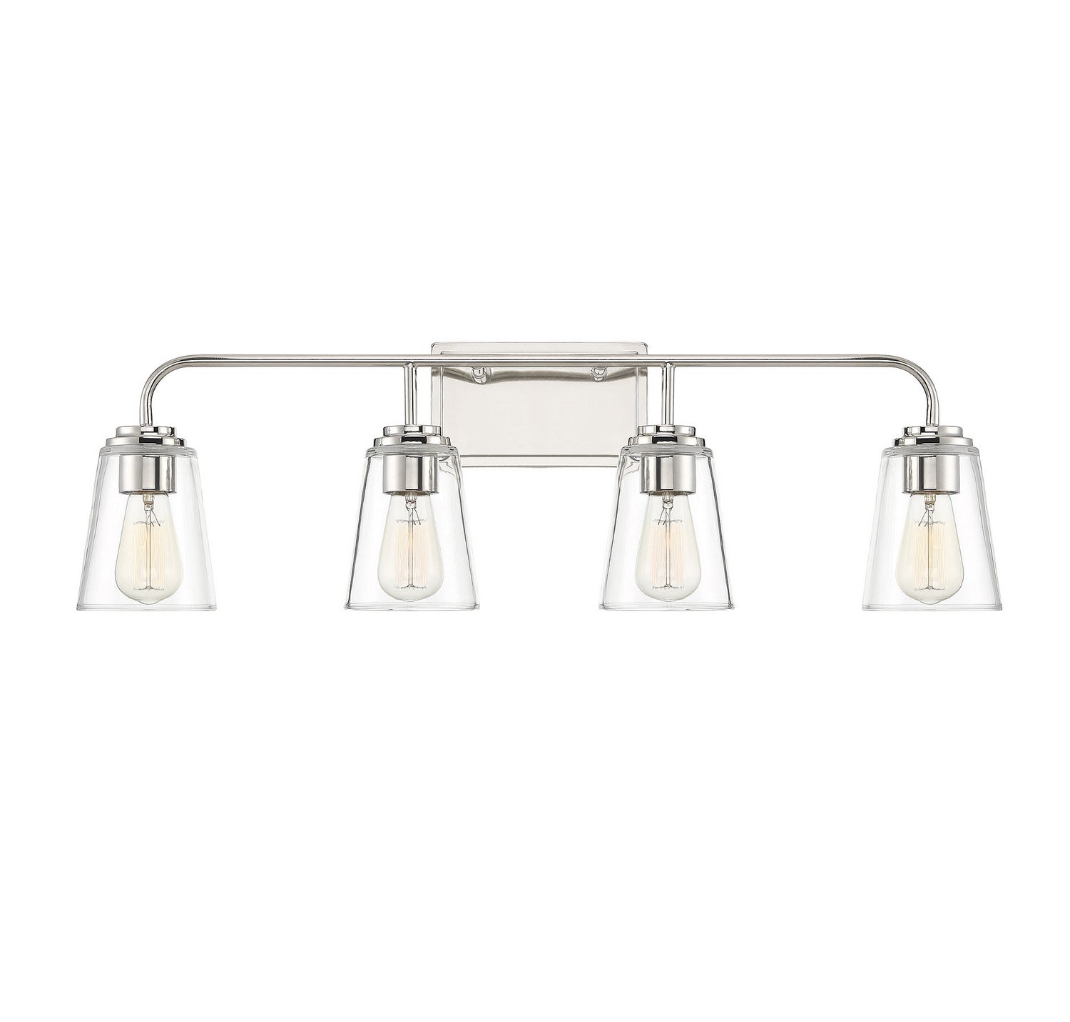 Meridian M80045PN Four Light Bathroom Vanity Light in Polished Nickel