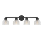Meridian M80036MBK Four Light Bathroom Vanity Light in Matte Black