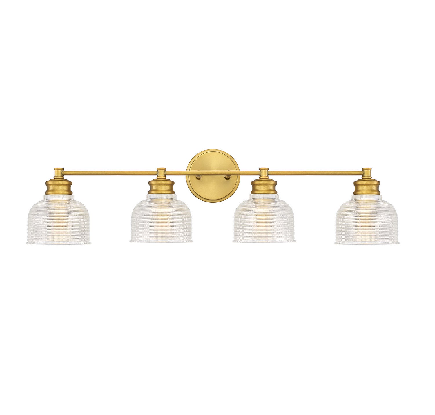 Meridian M80036NB Four Light Bathroom Vanity Light in Natural Brass