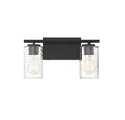 Meridian M80037MBK Two Light Bathroom Vanity Light in Matte Black
