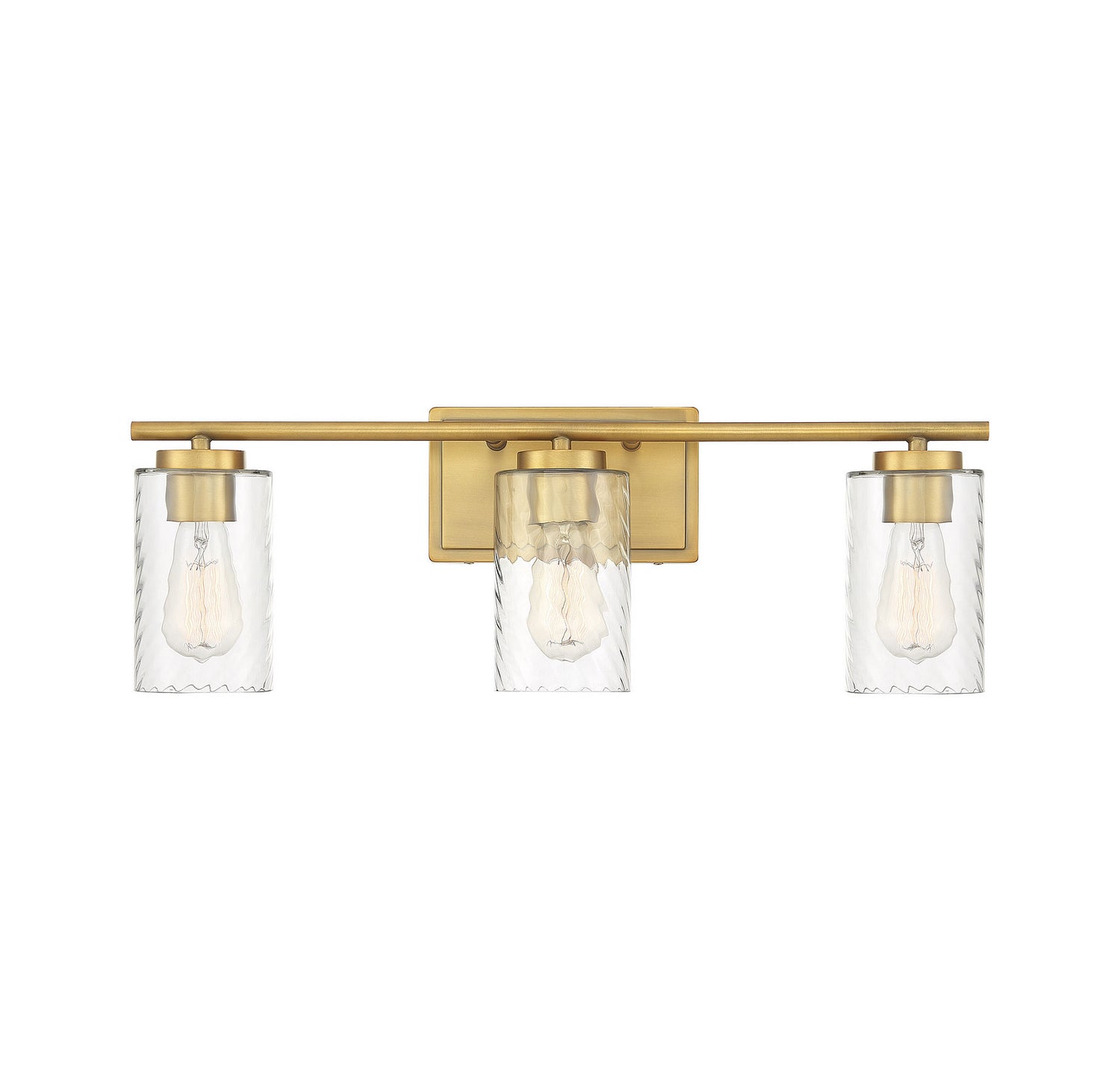 Meridian M80038NB Three Light Bathroom Vanity Light in Natural Brass