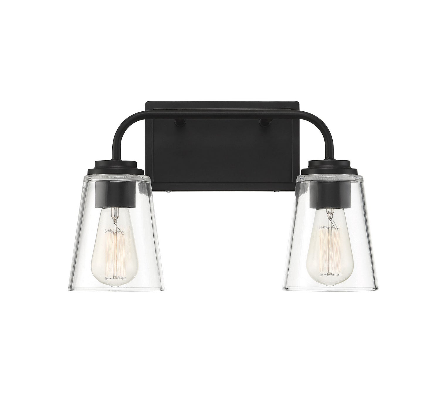 Meridian M80043MBK Two Light Bathroom Vanity Light in Matte Black