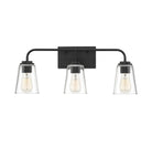 Meridian M80044MBK Three Light Bathroom Vanity Light in Matte Black