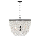 Meridian M100101GRORB Five Light Chandelier in Grecian White with Oil Rubbed Bronze