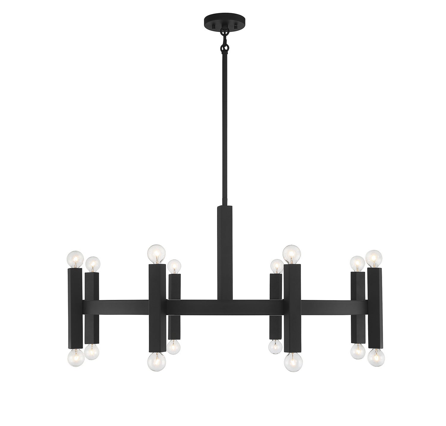 Meridian M100103MBK 16 Light Chandelier in Matte Black