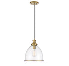 Meridian M70119NB One Light Pendant in Natural Brass