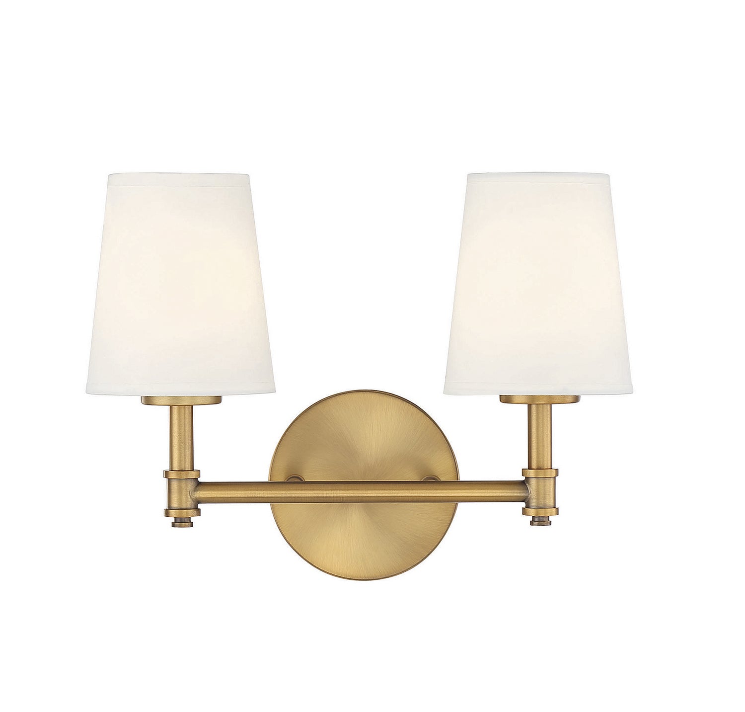 Meridian M80050NB Two Light Bathroom Vanity Light in Natural Brass