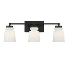 Meridian M80058MBK Three Light Bathroom Vanity Light in Matte Black