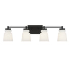 Meridian M80059MBK Four Light Bathroom Vanity Light in Matte Black