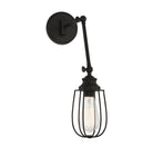 Meridian M90022MBK One Light Wall Sconce in Matte Black