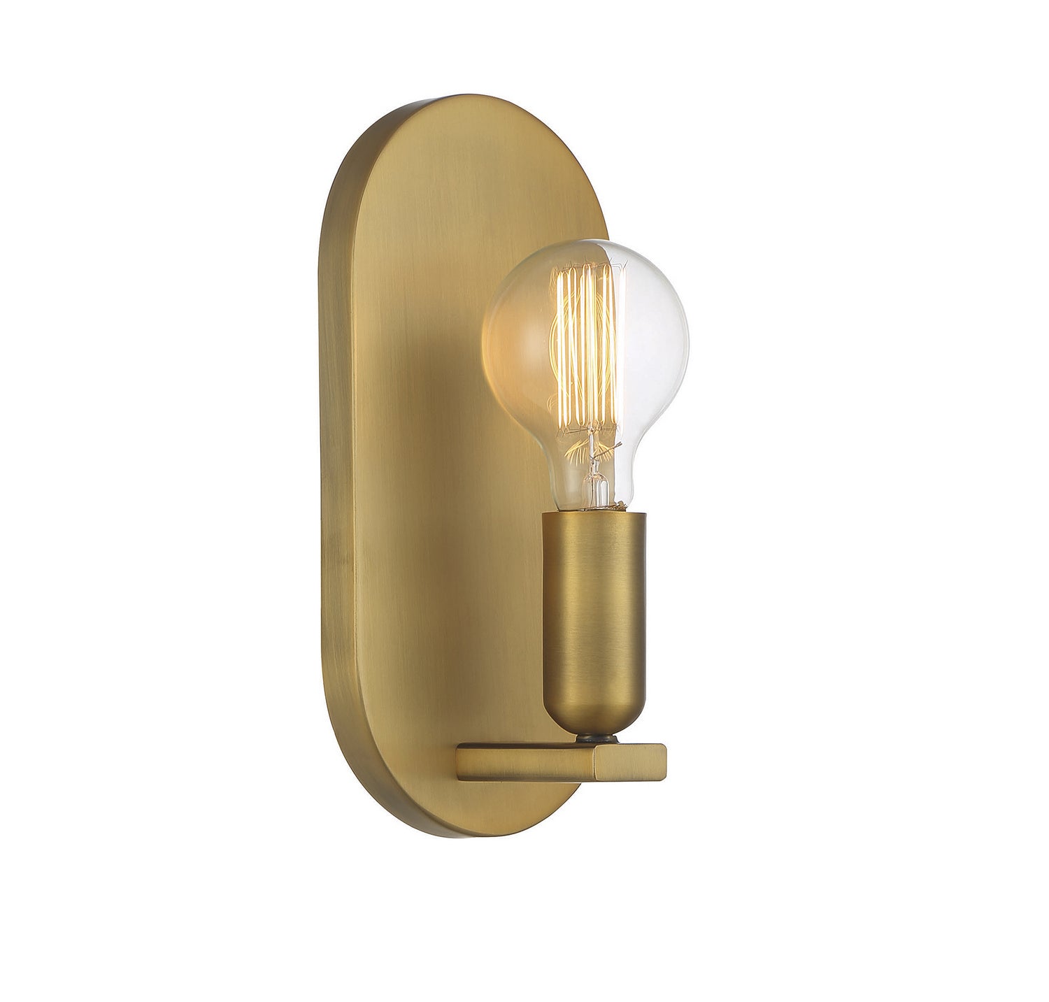 Meridian M90059NB One Light Wall Sconce in Natural Brass