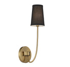 Meridian M90064NB One Light Wall Sconce in Natural Brass