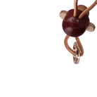 Kay Bojesen 39583 Monkey Bag Charm in Bordeaux