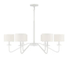 Meridian M10092BQW Six Light Chandelier in Bisque White
