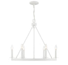 Meridian M10093BQW Six Light Chandelier in Bisque White