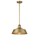 Meridian M7021NB One Light Pendant in Natural Brass