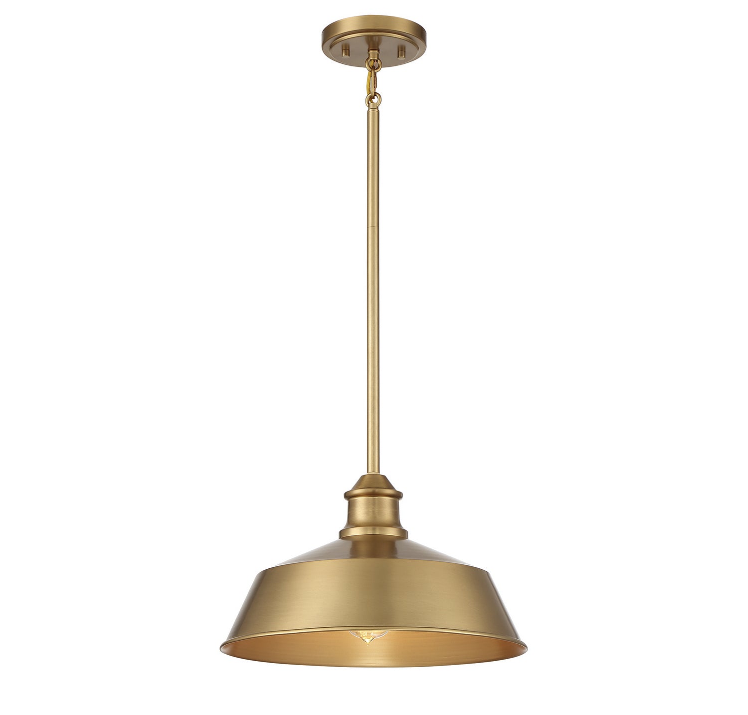 Meridian M7021NB One Light Pendant in Natural Brass