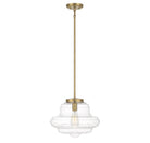 Meridian M7022NB One Light Pendant in Natural Brass