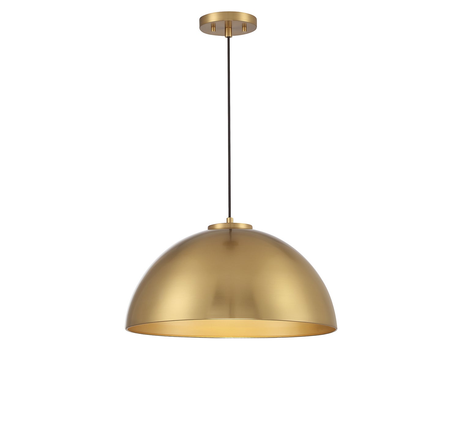 Meridian M7024NB One Light Pendant in Natural Brass