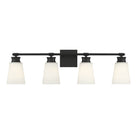 Meridian M80056MBK Four Light Bathroom Vanity Light in Matte Black