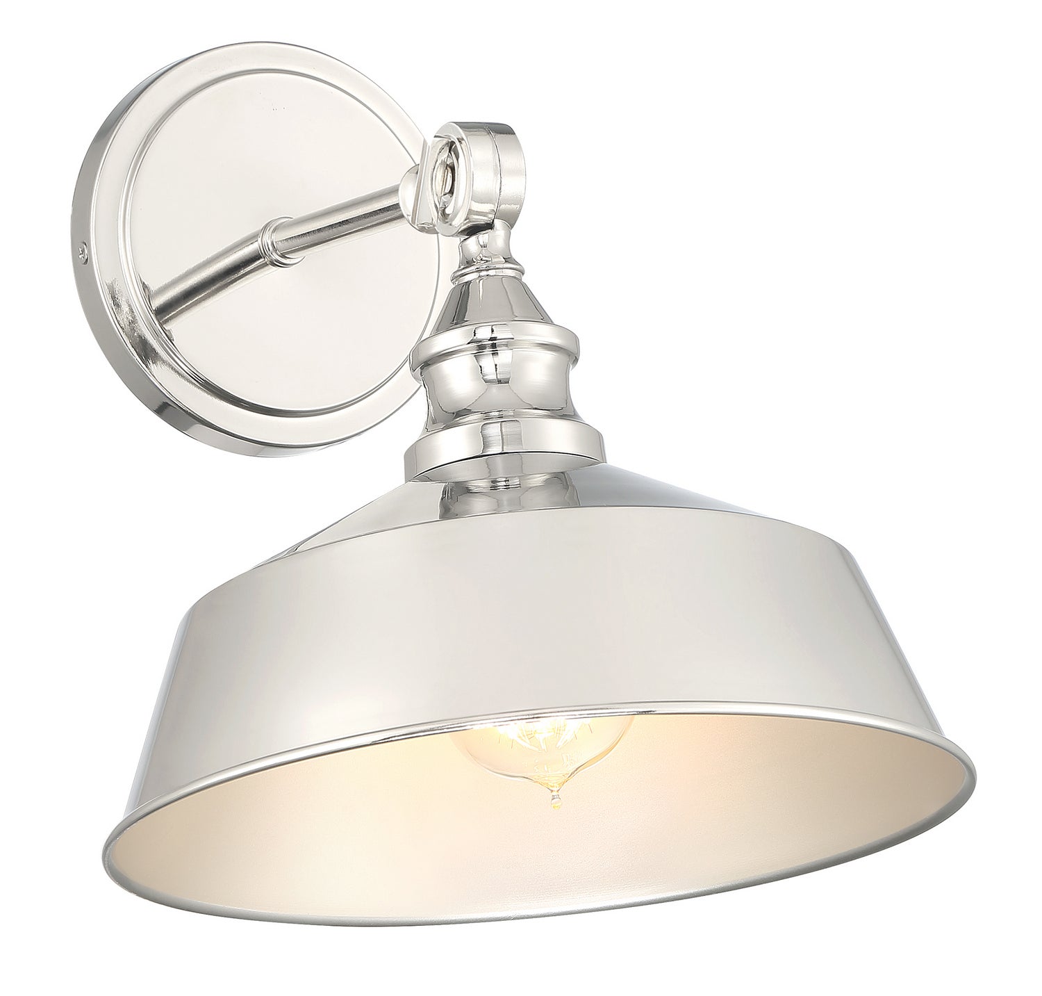 Meridian M90090PN One Light Wall Sconce in Polished Nickel