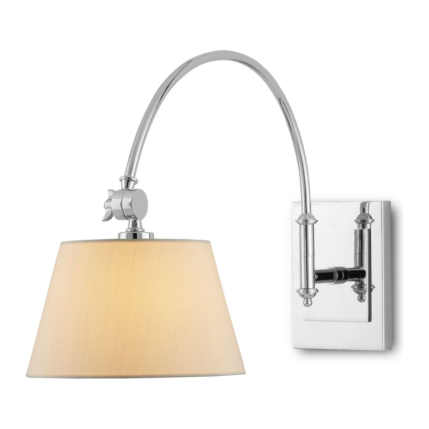 Currey and Company - 5000-0210 - One Light Wall Sconce - Ashby - Polished Nickel