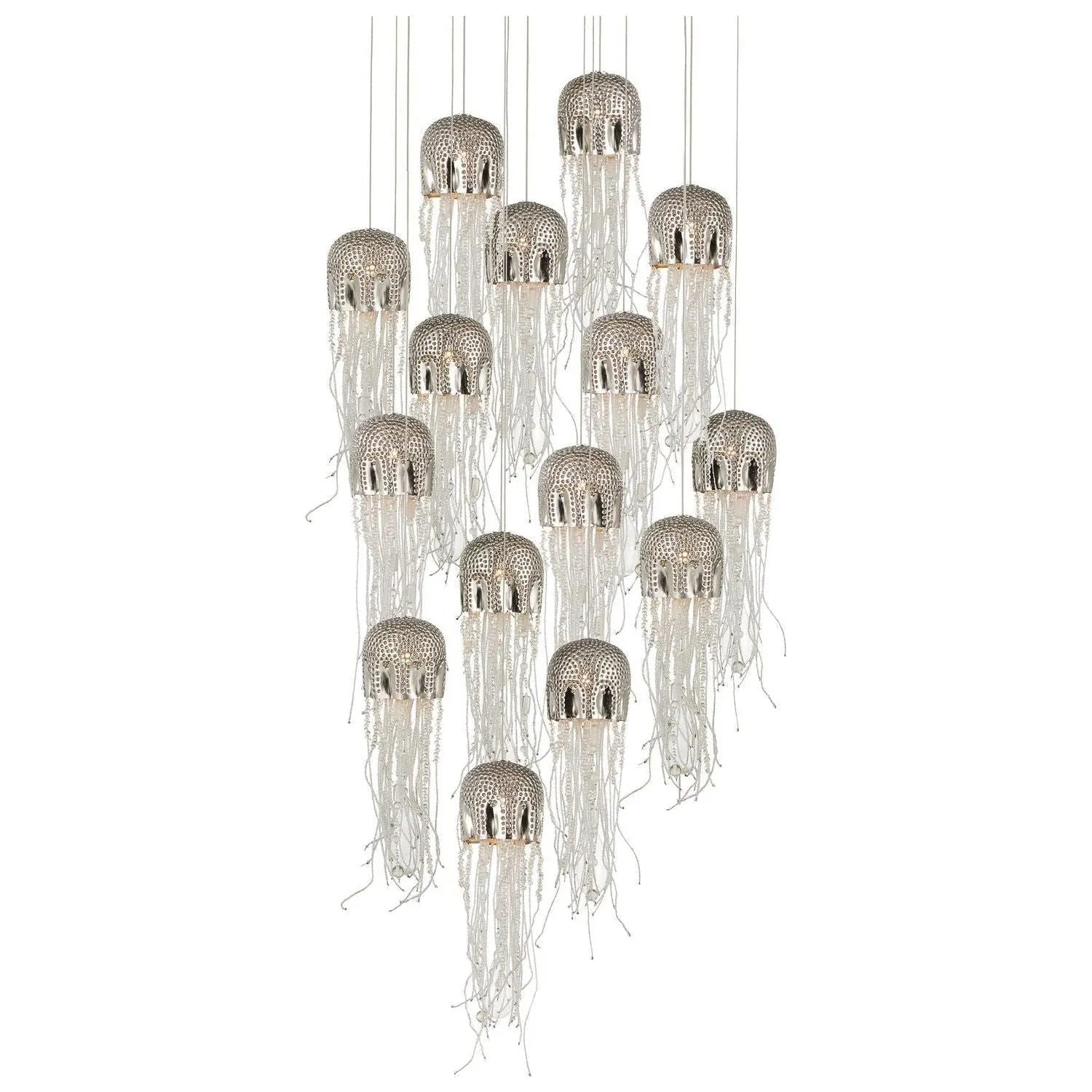 Currey and Company - 9000-1029 - 15 Light Pendant - Medusa - Nickel