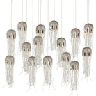 Currey and Company - 9000-1030 - 15 Light Pendant - Medusa - Nickel