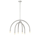 Meridian M100115BN Six Light Chandelier in Brushed Nickel
