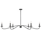 Meridian M100119MBK Six Light Chandelier in Matte Black