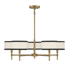 Meridian M10011NB Five Light Chandelier in Natural Brass