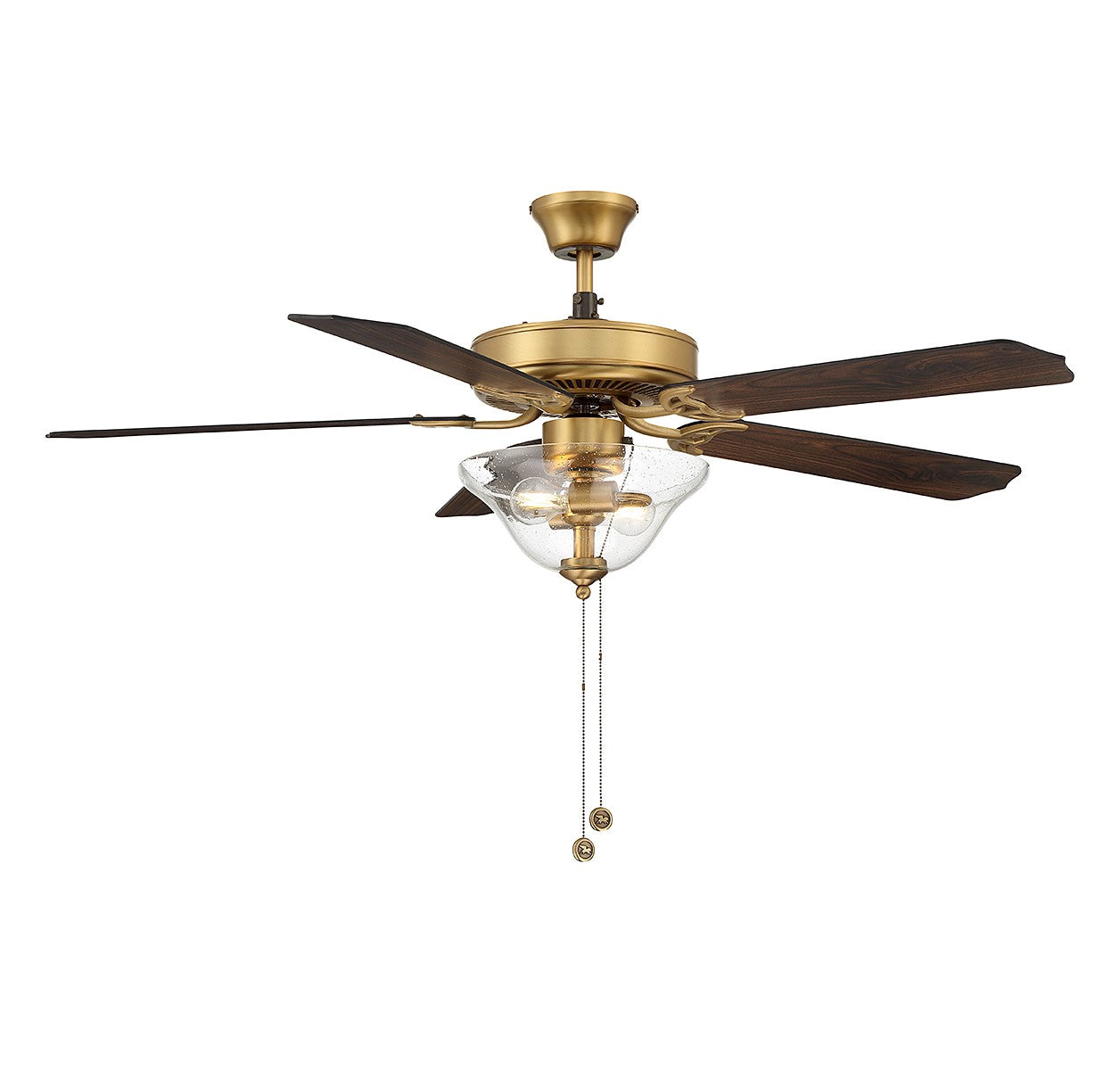 Meridian M2019NBRV 52" Ceiling Fan in Natural Brass