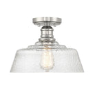 Meridian M60070PN One Light Semi-Flush Mount in Polished Nickel