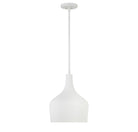 Meridian M70020BQW One Light Pendant in Bisque White