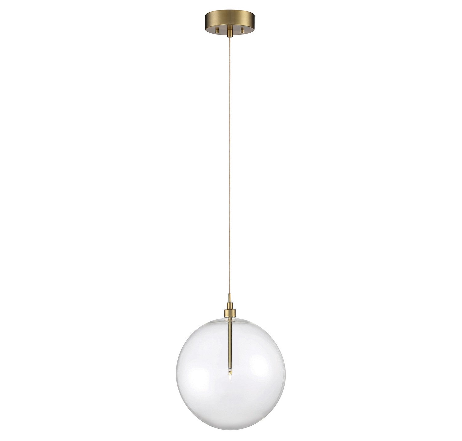Meridian M70114NB LED Pendant in Natural Brass
