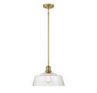 Meridian M7023NB One Light Pendant in Natural Brass