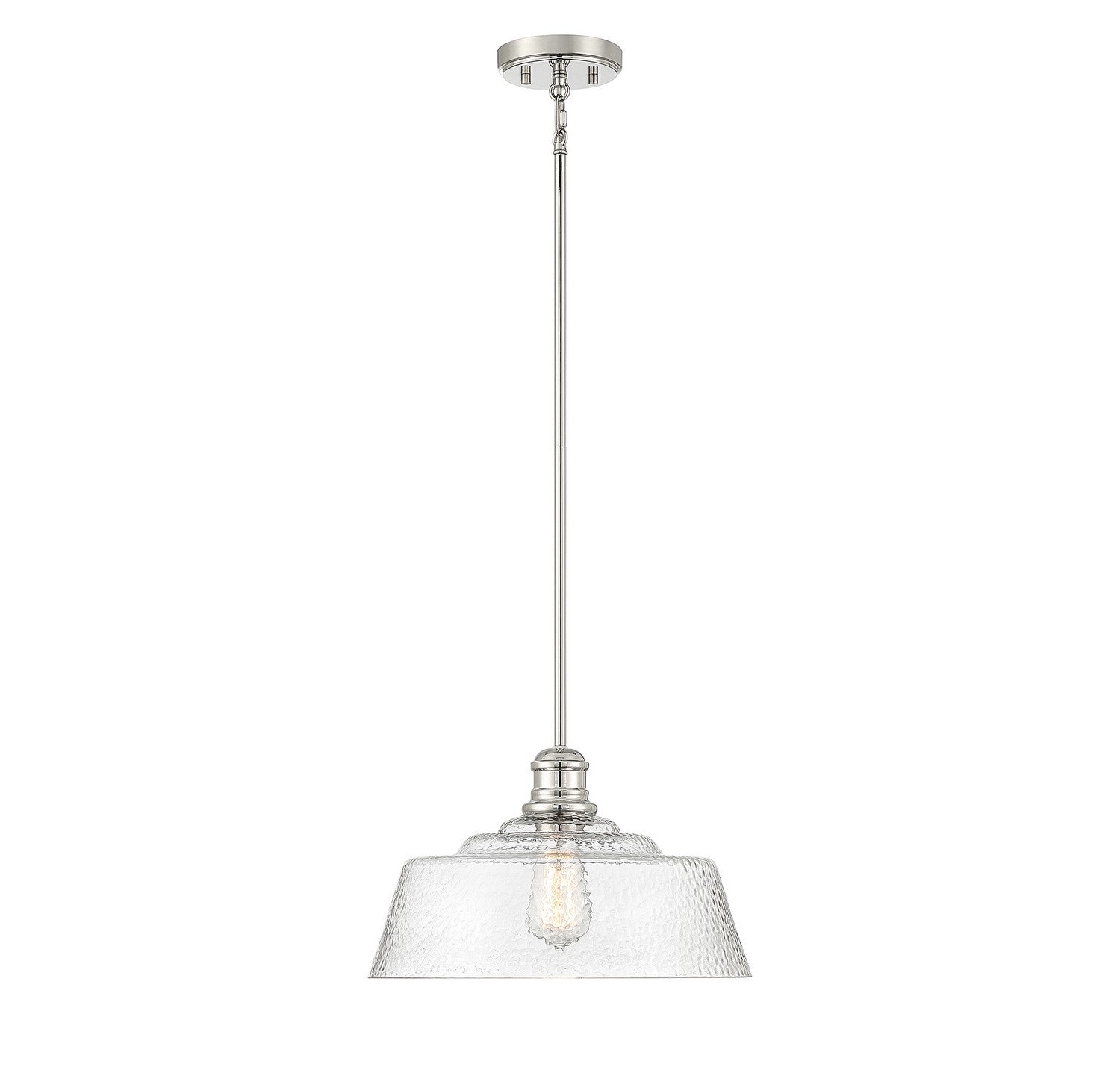 Meridian M7023PN One Light Pendant in Polished Nickel