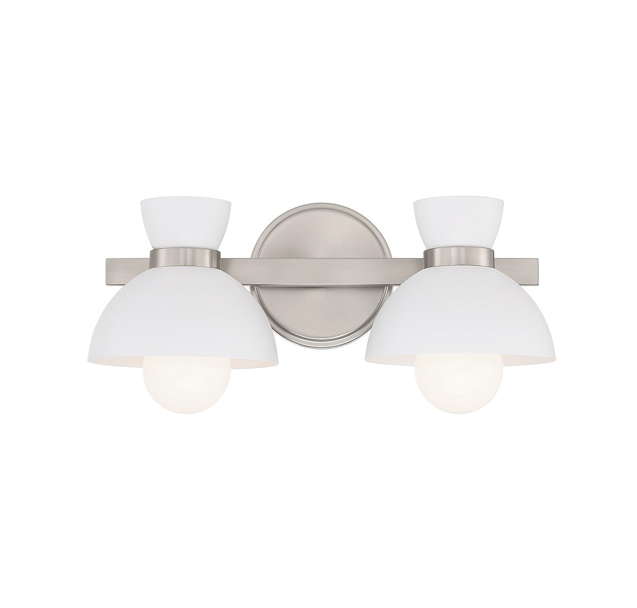 Meridian M80074BN Two Light Bathroom Vanity in Brushed Nickel