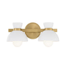 Meridian M80074NB Two Light Bathroom Vanity in Natural Brass