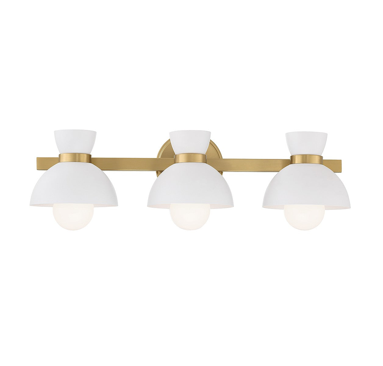 Meridian M80075NB Three Light Bathroom Vanity in Natural Brass