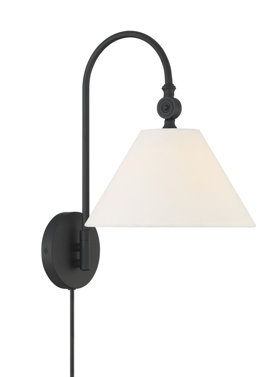 Meridian M90085MBK One Light Wall Sconce in Matte Black