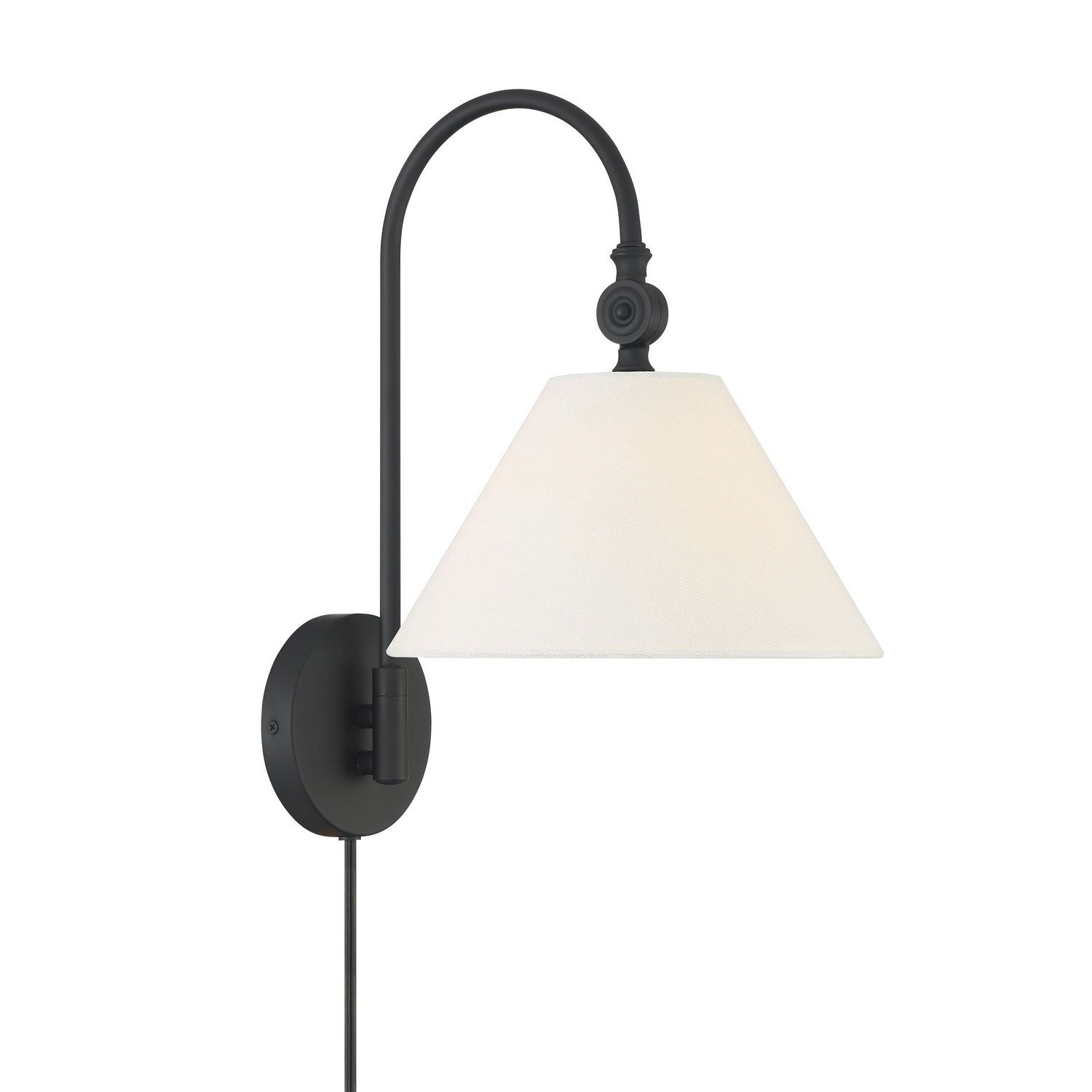 Meridian M90085MBK One Light Wall Sconce in Matte Black