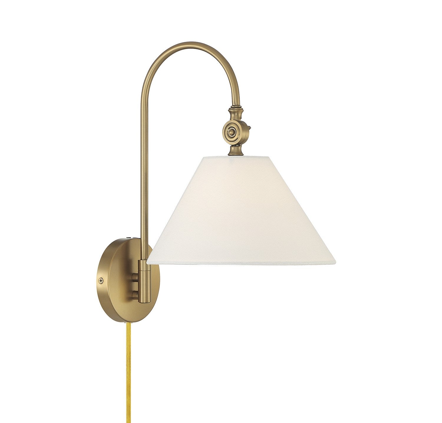Meridian M90085NB One Light Wall Sconce in Natural Brass