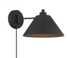 Meridian M90086MBK One Light Wall Sconce in Matte Black