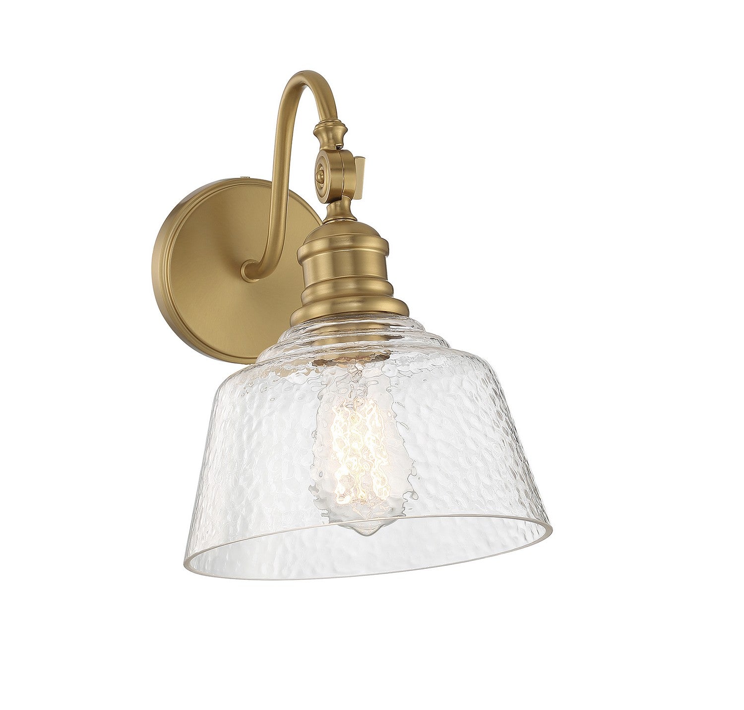 Meridian M90092NB One Light Wall Sconce in Natural Brass