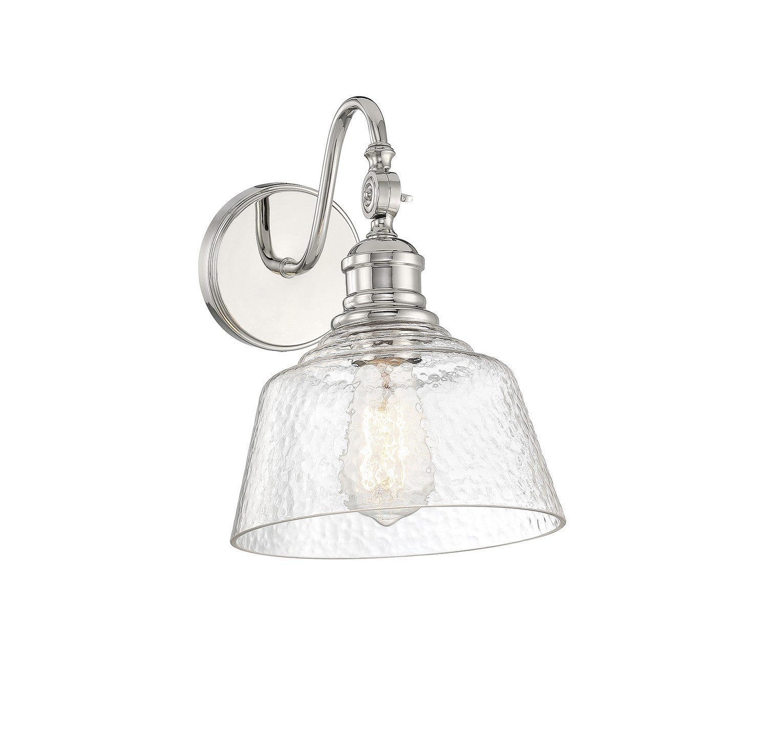 Meridian M90092PN One Light Wall Sconce in Polished Nickel