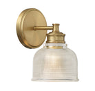 Meridian M90093NB One Light Wall Sconce in Natural Brass