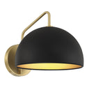 Meridian M90094MBKNB One Light Wall Sconce in Matte Black with Natural Brass