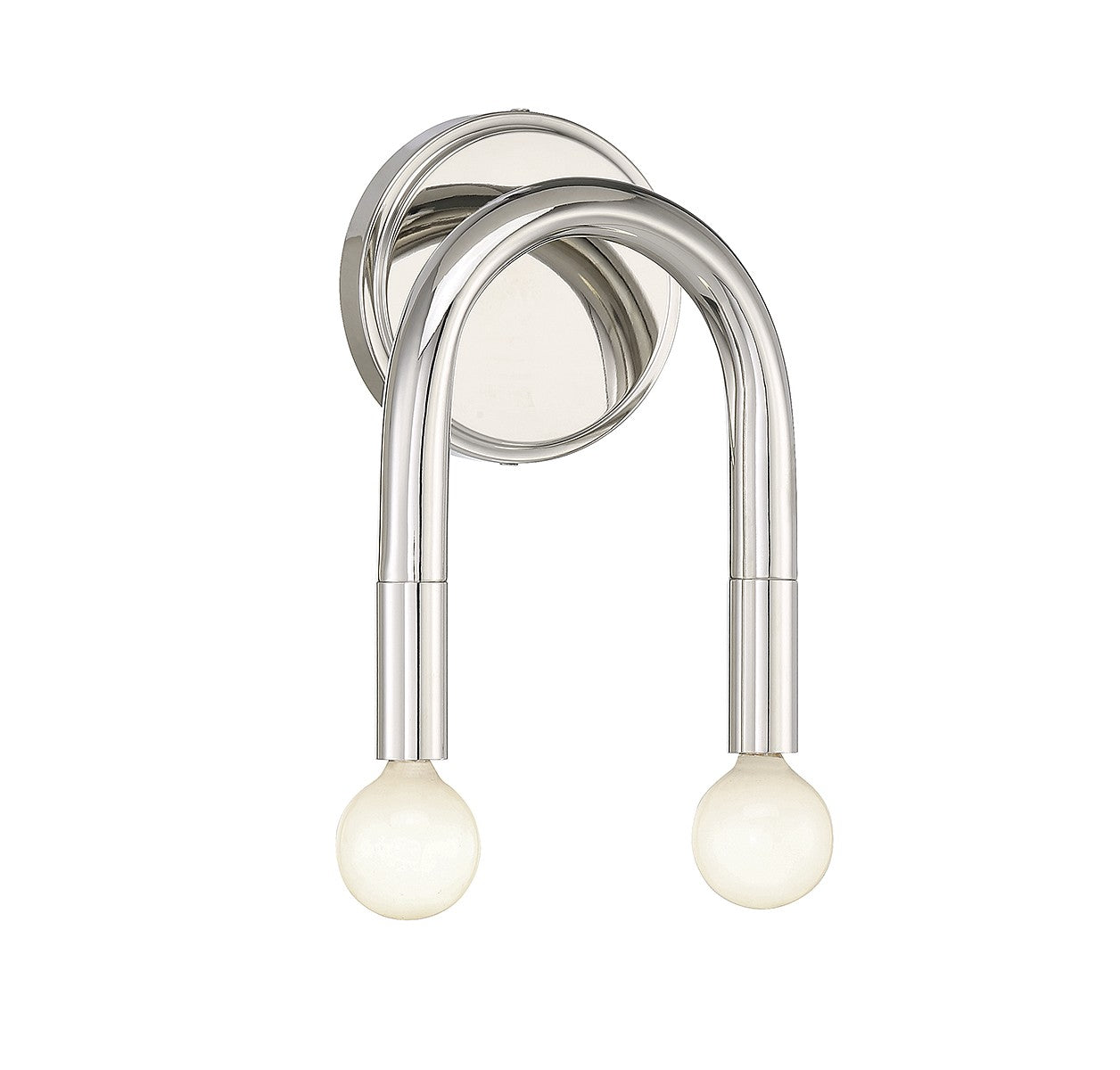 Meridian M90099PN Two Light Wall Sconce in Polished Nickel